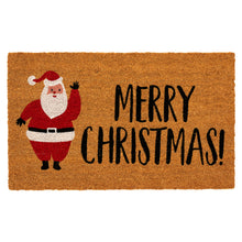 Load image into Gallery viewer, Liora Manne Natura Merry Christmas Santa Outdoor Mat Natural 1&#39;6&quot; x 2&#39;6&quot;