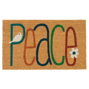 Liora Manne Natura Peace Outdoor Door Mat Natural