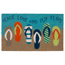 Load image into Gallery viewer, Liora Manne Natura Flip Flops Outdoor Door Mat Ombre Blue