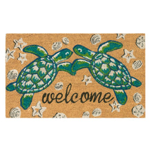 Load image into Gallery viewer, Liora Manne Natura Seaturtle Welcome Outdoor Door Mat Natural