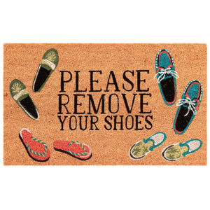 Liora Manne Natura Please Remove Your Shoes Outdoor Door Mat Natural