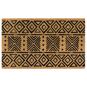 Liora Manne Natura Mudcloth Outdoor Door Mat Black