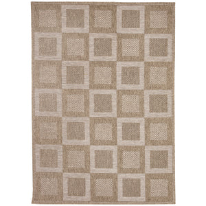 Liora Manne Orly Squares Indoor Outdoor Area Rug Natural