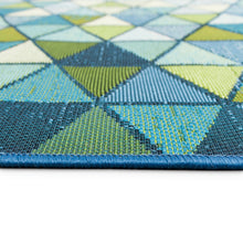 Load image into Gallery viewer, Liora Manne Marina Triangle Border Indoor Outdoor Area Rug Grotto