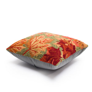 Liora Manne Frontporch Falling Leaves Indoor Outdoor Pillow Moss