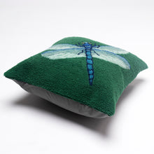 Load image into Gallery viewer, Liora Manne Frontporch Garden Dragonfly Indoor Outdoor Pillow Green