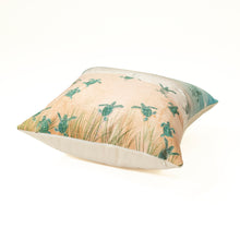 Load image into Gallery viewer, Liora Manne Illusions Turtle Beach Indoor Outdoor Decorative Pillow Aqua