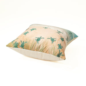 Liora Manne Illusions Turtle Beach Indoor Outdoor Decorative Pillow Aqua