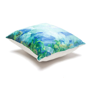 Liora Manne Illusions Tulum Water Indoor Outdoor Pillow Aegean