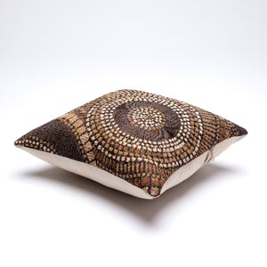 Liora Manne Marina Circles Indoor Outdoor Decorative Pillow Brown