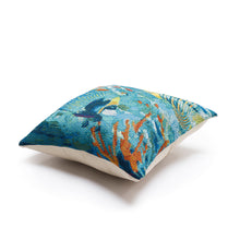 Load image into Gallery viewer, Liora Manne Marina Fantasea Indoor Outdoor Decorative Pillow Ocean