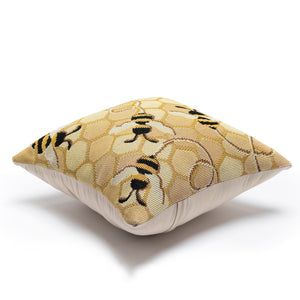 Liora Manne Marina Bee Free Indoor Outdoor Decorative Pillow Honey