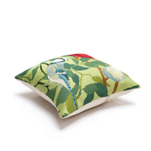 Load image into Gallery viewer, Liora Manne Marina Three Birds Of A Feather Indoor Outdoor Decorative Pillow Green