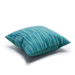 Liora Manne Visions III Broken Stripe Indoor Outdoor Decorative Pillow Aqua