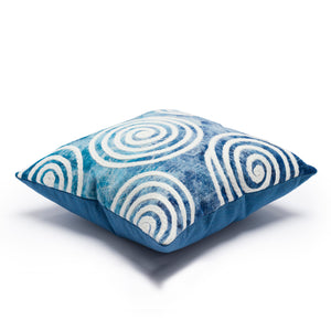 Liora Manne Visions IV Curl Indoor Outdoor Decorative Pillow Blue