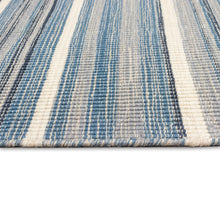 Load image into Gallery viewer, Liora Manne Aruba Faded Stripe Indoor Area Rug Denim