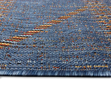 Load image into Gallery viewer, Liora Manne Avena Diamond Stripe Indoor Outdoor Area Rug Denim