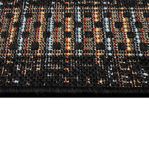 Liora Manne Avena Mosaic Stripe Indoor Outdoor Area Rug Midnight