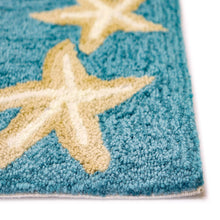 Load image into Gallery viewer, Liora Manne Capri Starfish Border Indoor Outdoor Area Rug Aqua