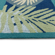 Load image into Gallery viewer, Liora Manne Capri Patchwork Palms Indoor Outdoor Area Rug Navy