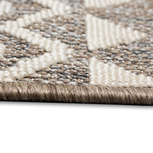Liora Manne Cove Peruvian Stripe Indoor Outdoor Area Rug Grey