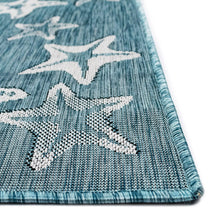 Load image into Gallery viewer, Liora Manne Carmel Starfish Indoor Outdoor Area Rug Aqua