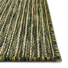 Load image into Gallery viewer, Liora Manne Carmel Texture Stripe Indoor Outdoor Area Rug Green