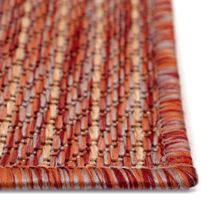 Liora Manne Carmel Texture Stripe Indoor Outdoor Area Rug Red