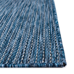 Liora Manne Carmel Texture Stripe Indoor Outdoor Area Rug Navy