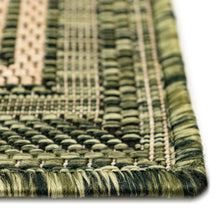 Load image into Gallery viewer, Liora Manne Carmel Multi Border Indoor Outdoor Area Rug Green