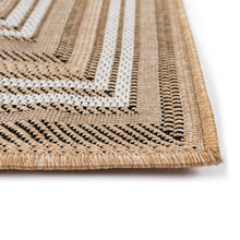 Load image into Gallery viewer, Liora Manne Carmel Multi Border Indoor Outdoor Area Rug Sand