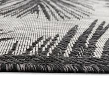 Load image into Gallery viewer, Liora Manne Carmel Fronds Indoor Outdoor Area Rug Black