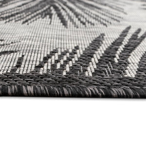 Liora Manne Carmel Fronds Indoor Outdoor Area Rug Black