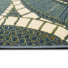 Load image into Gallery viewer, Liora Manne Esencia Circles Indoor Outdoor Mat Azure
