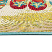 Load image into Gallery viewer, Liora Manne Esencia Flip Flops Forever Indoor Outdoor Mat Blue
