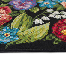Load image into Gallery viewer, Liora Manne Esencia Secret Garden Indoor Outdoor Mat Black