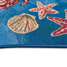 Load image into Gallery viewer, Liora Manne Esencia Shell We Dance Indoor Outdoor Mat Aqua