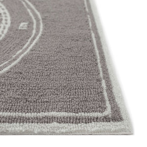 Liora Manne Frontporch Compass Indoor Outdoor Area Rug Grey