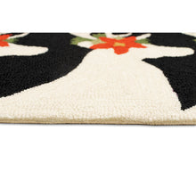 Load image into Gallery viewer, Liora Manne Frontporch Reindeer Indoor Outdoor Area Rug Black