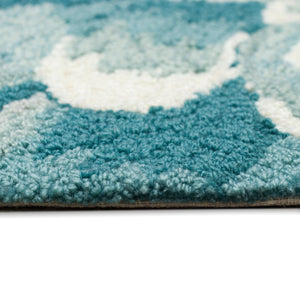 Liora Manne Frontporch Mum Indoor Outdoor Rug Aqua