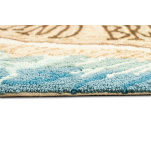 Liora Manne Frontporch Sandy & Bright Indoor Outdoor Area Rug Sand