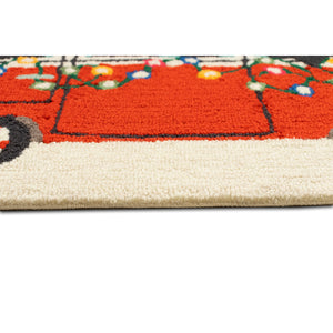 Liora Manne Frontporch Happy Howlidays Indoor Outdoor Area Rug Red