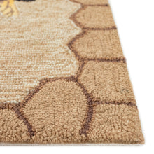 Load image into Gallery viewer, Liora Manne Frontporch Honeycomb Bee Indoor Outdoor Area Rug Natural