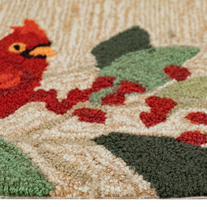 Liora Manne Frontporch Bird Border Indoor Outdoor Area Rug Natural