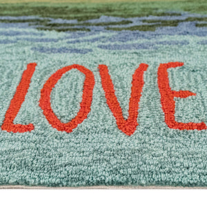 Liora Manne Frontporch Live Love Lake Indoor Outdoor Area Rug Water