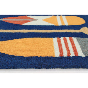 Liora Manne Frontporch Paddles Indoor Outdoor Area Rug Navy