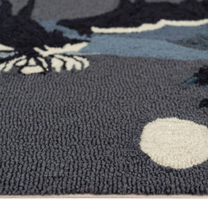 Liora Manne Frontporch Moonlit Moose Indoor Outdoor Area Rug Night