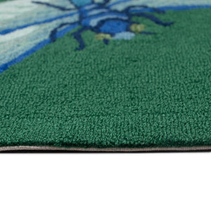 Liora Manne Frontporch Garden Dragonfly Indoor Outdoor Area Rug Green