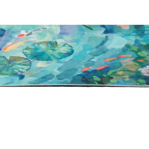 Liora Manne Illusions Peaceful Pond Indoor Outdoor Mat Seafoam