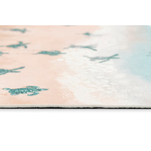 Liora Manne Illusions Turtle Beach Indoor Outdoor Mat Aqua